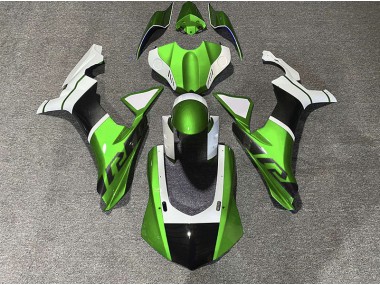 Acentos Verdes & Fibra De Carbono 15-19 R1 Carenado Moto