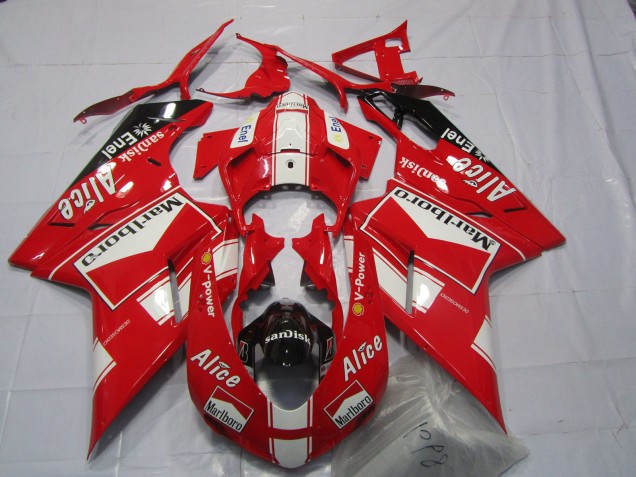 Alice & Marlboro 07-14 Ducati 848 1098 1198 Carenado Moto Alice & Marlboro 07-14 Ducati 848 1098 1198 Carenado Moto
