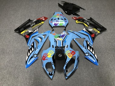 Alienígena Azul & Blanco 09-14 S1000RR Carenado Moto