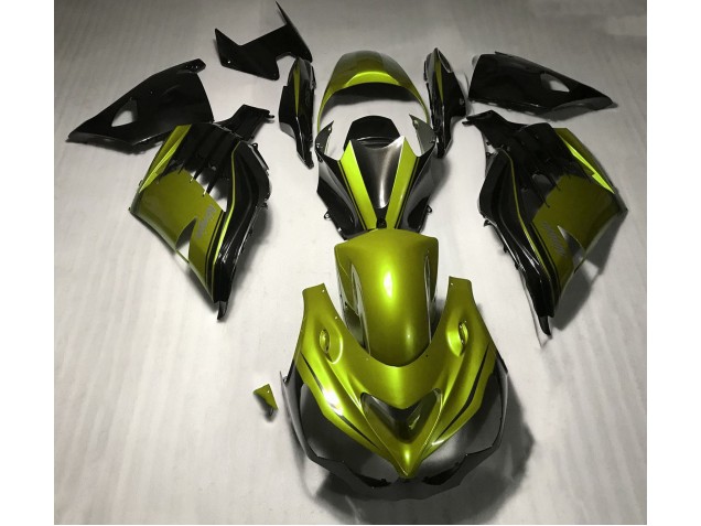 Amarillo Brillante & Negro 12-21 ZX14R Carenado Moto Amarillo Brillante & Negro 12-21 ZX14R Carenado Moto
