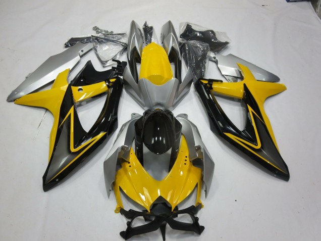 Amarillo Negro 08-10 GSXR 600-750 Carenado Moto Amarillo Negro 08-10 GSXR 600-750 Carenado Moto