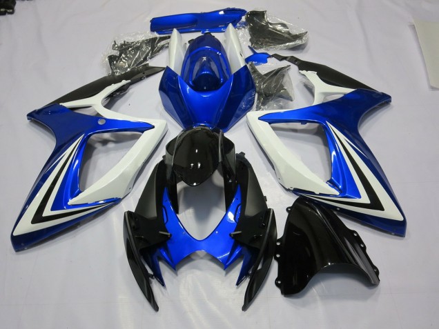 Azul Blanco & Negro 06-07 GSXR 600-750 Carenado Moto Azul Blanco & Negro 06-07 GSXR 600-750 Carenado Moto