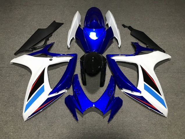 Azul Blanco & Negro 06-07 GSXR 600-750 Carenado Moto Azul Blanco & Negro 06-07 GSXR 600-750 Carenado Moto