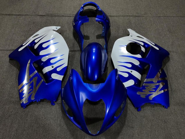 Azul Brillante & Blanco 97-07 GSXR 1300 Carenado Moto Azul Brillante & Blanco 97-07 GSXR 1300 Carenado Moto