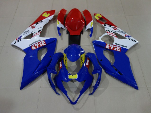 Azul Brillante / Blanco / Rojo 05-06 GSXR 1000 Carenado Moto Azul Brillante / Blanco / Rojo 05-06 GSXR 1000 Carenado Moto