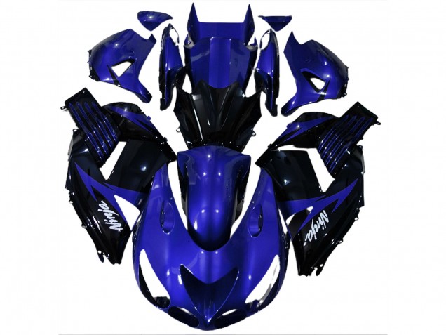 Azul Brillante & Negro 06-11 ZX14R Carenado Moto Azul Brillante & Negro 06-11 ZX14R Carenado Moto