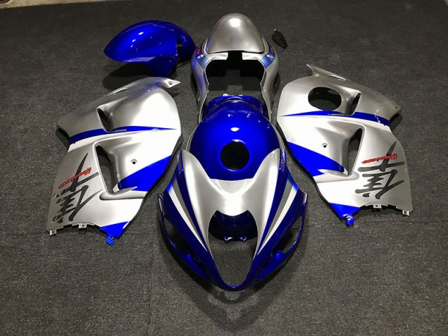 Azul Brillante & Plata 97-07 GSXR 1300 Carenado Moto Azul Brillante & Plata 97-07 GSXR 1300 Carenado Moto