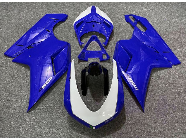 Azul Brillante Sp 07-14 Ducati 848 1098 1198 Carenado Moto Azul Brillante Sp 07-14 Ducati 848 1098 1198 Carenado Moto