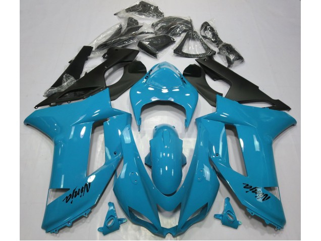 Azul Claro Brillante 07-08 ZX6R Carenado Moto Azul Claro Brillante 07-08 ZX6R Carenado Moto