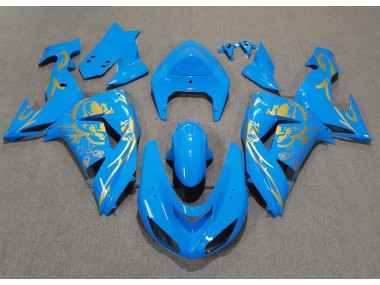 Azul Claro & Dorado 06-07 ZX10R Carenado Moto