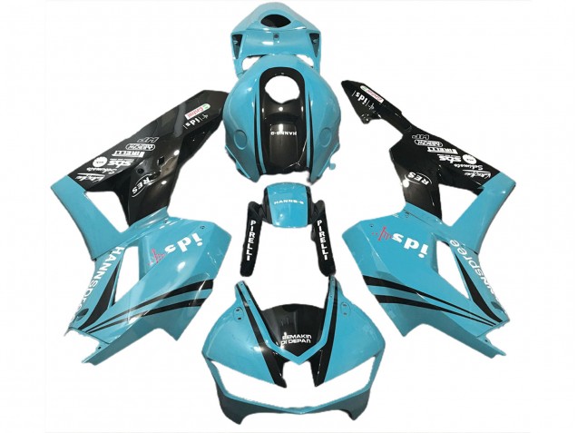 Azul Claro & Logotipos 13-23 CBR600RR Carenado Moto Azul Claro & Logotipos 13-23 CBR600RR Carenado Moto