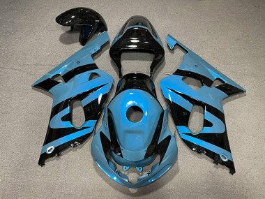 Azul Claro Perla & Negro 01-03 GSXR 600-750 Carenado Moto