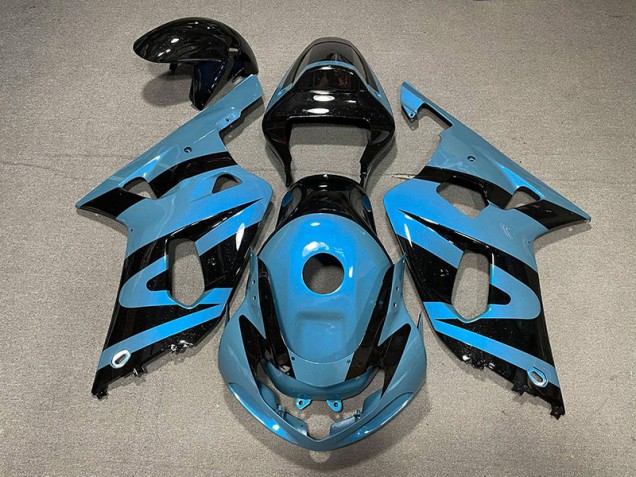 Azul Claro Perla & Negro 01-03 GSXR 600-750 Carenado Moto Azul Claro Perla & Negro 01-03 GSXR 600-750 Carenado Moto