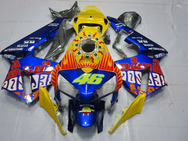 Azul Personalizado Rossi 05-06 CBR600RR Carenado Moto Azul Personalizado Rossi 05-06 CBR600RR Carenado Moto