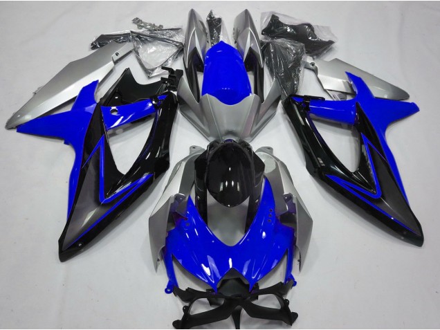 Azul & Plata 08-10 GSXR 600-750 Carenado Moto Azul & Plata 08-10 GSXR 600-750 Carenado Moto