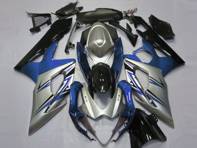 Azul Plata & Negro 05-06 GSXR 1000 Carenado Moto Azul Plata & Negro 05-06 GSXR 1000 Carenado Moto