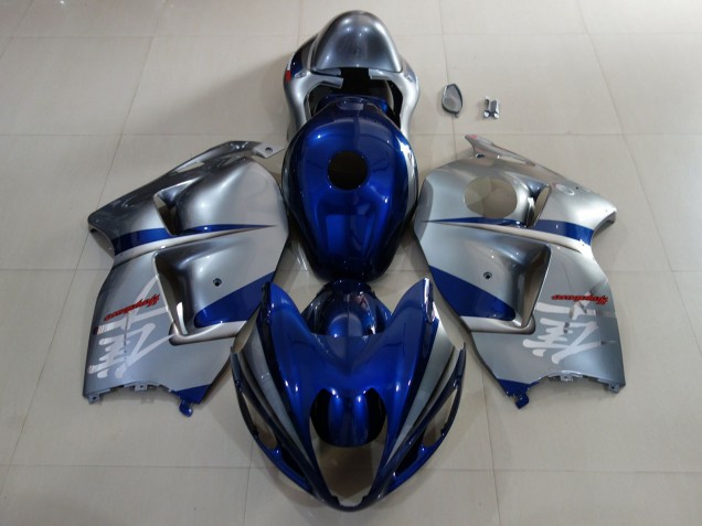 Azul Profundo & Plata 97-07 GSXR 1300 Carenado Moto Azul Profundo & Plata 97-07 GSXR 1300 Carenado Moto