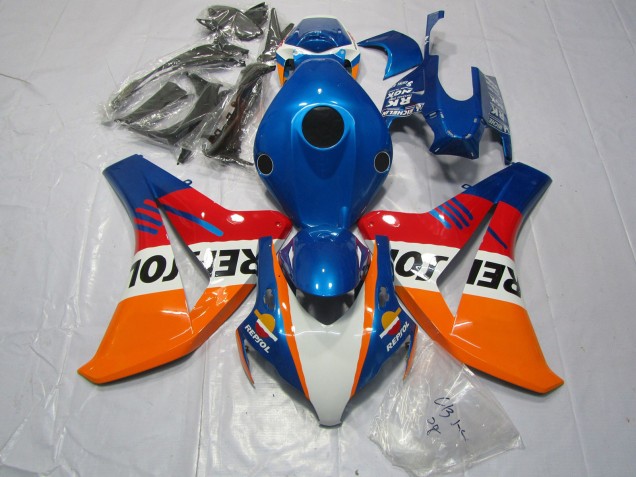Azul Repsol & Rojo 08-11 CBR1000RR Carenado Moto Azul Repsol & Rojo 08-11 CBR1000RR Carenado Moto