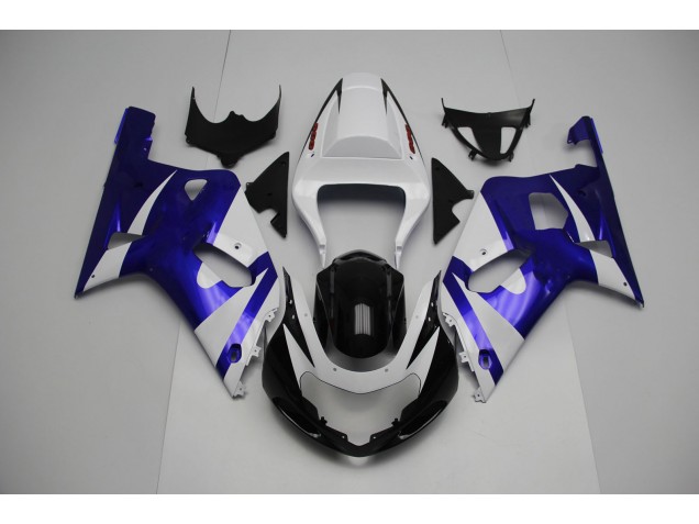 Blanco & Azul 01-03 GSXR 600-750 Carenado Moto Blanco & Azul 01-03 GSXR 600-750 Carenado Moto