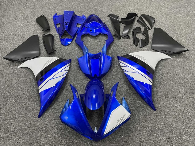 Blanco & Azul Brillante Con Base Negra 09-11 R1 Carenado Moto