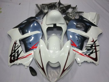 Blanco & Azul Polvoriento 97-07 GSXR 1300 Carenado Moto