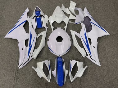 Blanco Brillante & Azul 08-16 R6 Carenado Moto