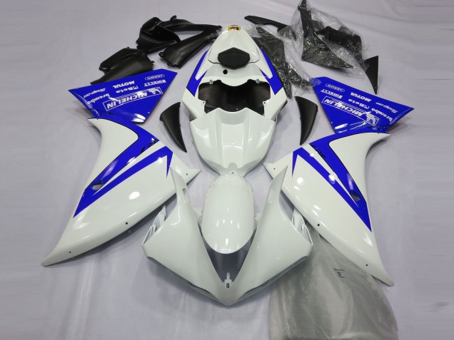 Blanco Brillante & Azul 12-14 R1 Carenado Moto Blanco Brillante & Azul 12-14 R1 Carenado Moto