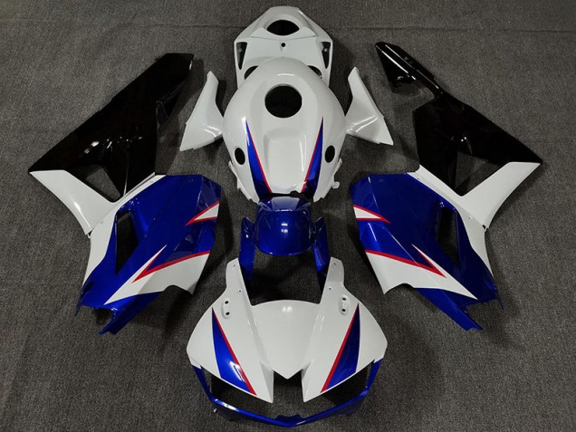 Blanco Brillante & Azul Intenso 13-23 CBR600RR Carenado Moto Blanco Brillante & Azul Intenso 13-23 CBR600RR Carenado Moto