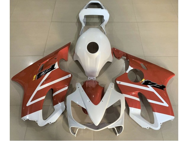 Blanco Brillante & Naranja 01-03 CBR600 F4i Carenado Moto Blanco Brillante & Naranja 01-03 CBR600 F4i Carenado Moto
