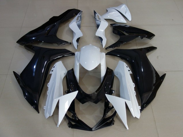 Blanco Brillante & Negro 11-24 GSXR 600-750 Carenado Moto