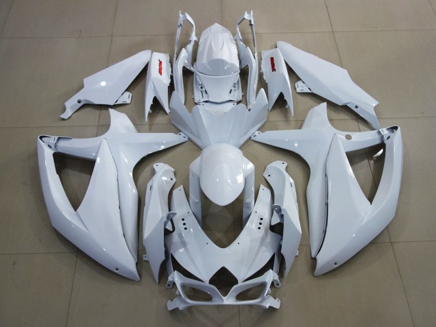 Blanco Brillante & Rojo 08-10 GSXR 600-750 Carenado Moto Blanco Brillante & Rojo 08-10 GSXR 600-750 Carenado Moto