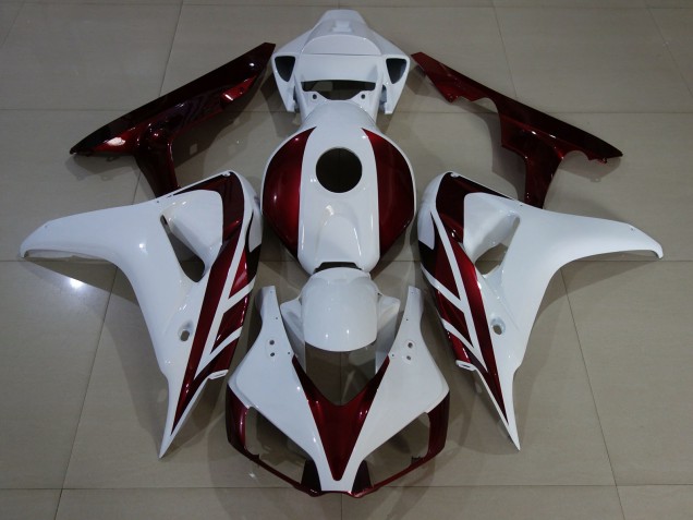 Blanco Brillante & Rojo Intenso 06-07 CBR1000RR Carenado Moto Blanco Brillante & Rojo Intenso 06-07 CBR1000RR Carenado Moto