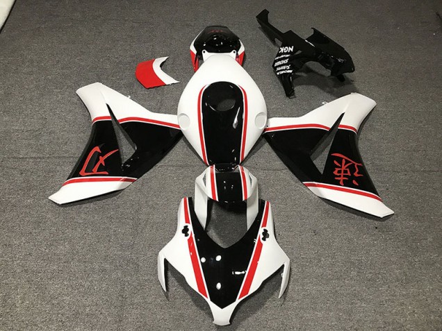 Blanco Brillante Rojo & Negro 08-11 CBR1000RR Carenado Moto