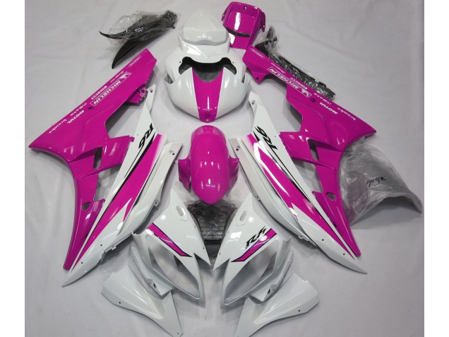 Blanco Brillante & Rosa 06-07 R6 Carenado Moto Blanco Brillante & Rosa 06-07 R6 Carenado Moto