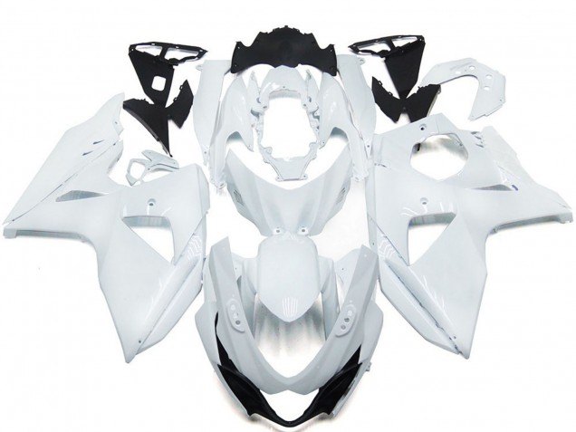 Blanco Brillante Sólido 09-16 GSXR 1000 Carenado Moto Blanco Brillante Sólido 09-16 GSXR 1000 Carenado Moto