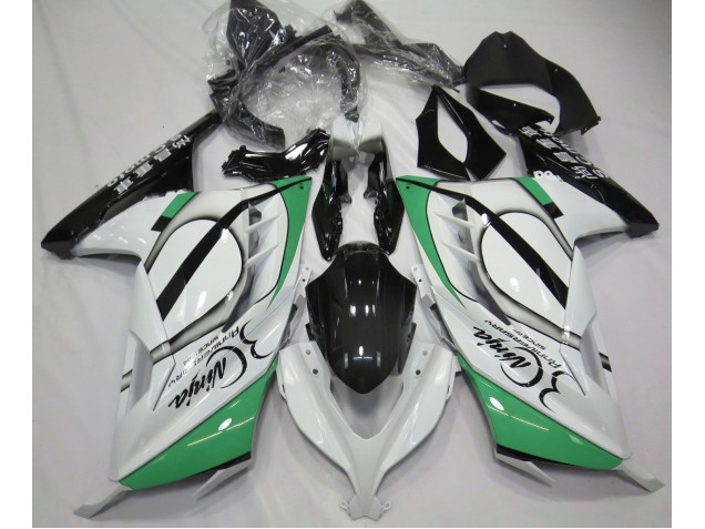 Blanco Brillante & Verde 13-18 Ninja 300 Carenado Moto Blanco Brillante & Verde 13-18 Ninja 300 Carenado Moto