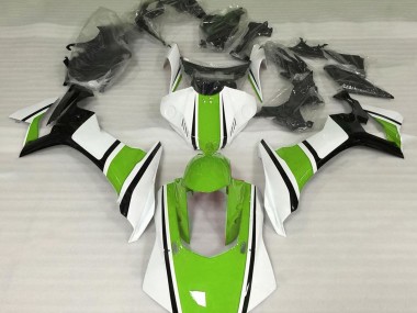 Blanco Brillante Verde & Negro 15-19 R1 Carenado Moto