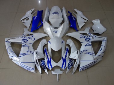 Blanco Corona 06-07 GSXR 600-750 Carenado Moto