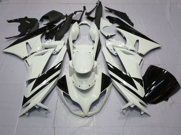 Blanco Especial Negro 09-12 ZX6R Carenado Moto