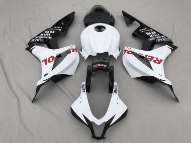 Blanco Mate & Rojo Repsol 07-08 CBR600RR Carenado Moto