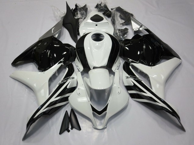 Blanco & Negro Brillante 09-12 CBR600RR Carenado Moto