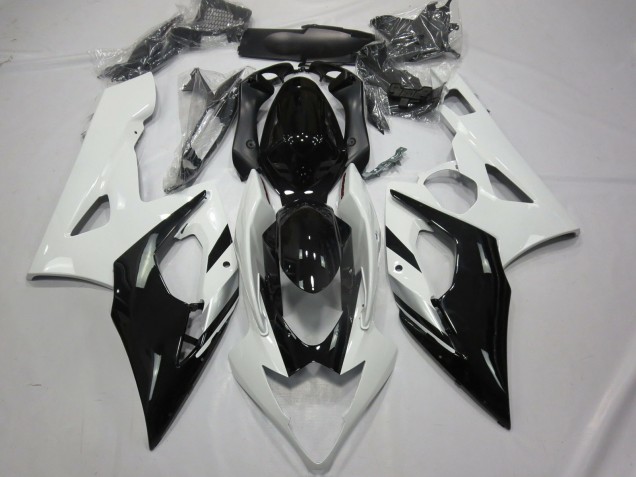 Blanco Negro & Plata 05-06 GSXR 1000 Carenado Moto Blanco Negro & Plata 05-06 GSXR 1000 Carenado Moto