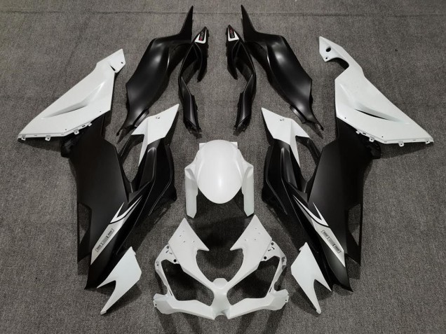 Blanco Perla Mate & Negro 19-23 ZX6R Carenado Moto Blanco Perla Mate & Negro 19-23 ZX6R Carenado Moto