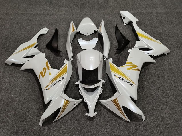 Blanco Perla & Oro 08-10 ZX10R Carenado Moto Blanco Perla & Oro 08-10 ZX10R Carenado Moto