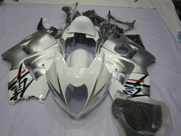 Blanco Plateado 97-07 GSXR 1300 Carenado Moto Blanco Plateado 97-07 GSXR 1300 Carenado Moto