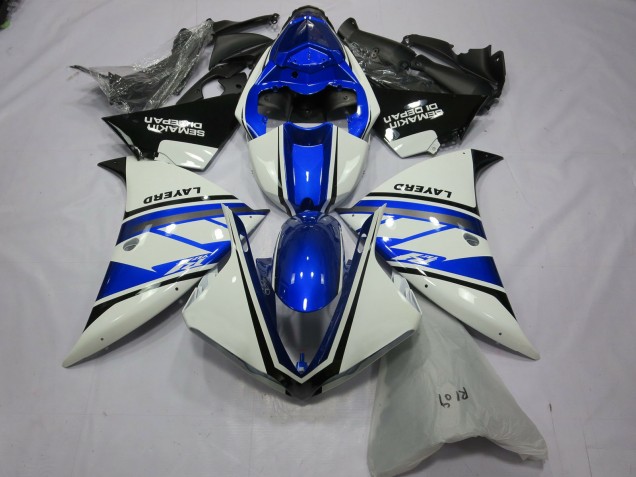 Blanco Plateado Yamalube 12-14 R1 Carenado Moto Blanco Plateado Yamalube 12-14 R1 Carenado Moto