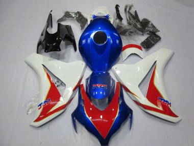 Blanco Rojo & Azul Profundo 08-11 CBR1000RR Carenado Moto
