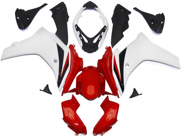 Brillo Rojo & Blanco 11-12 CBR600F Carenado Moto Brillo Rojo & Blanco 11-12 CBR600F Carenado Moto