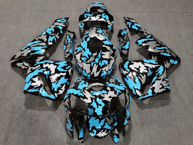 Camuflaje & Azul Claro 05-06 CBR600RR Carenado Moto Camuflaje & Azul Claro 05-06 CBR600RR Carenado Moto