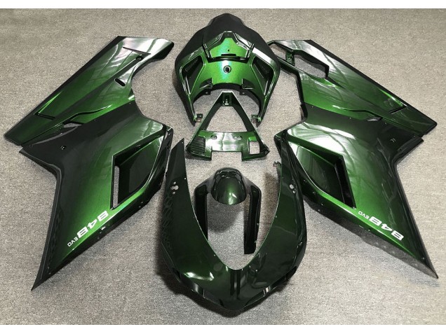 De Color Verde Oscuro 07-14 Ducati 848 1098 1198 Carenado Moto De Color Verde Oscuro 07-14 Ducati 848 1098 1198 Carenado Moto